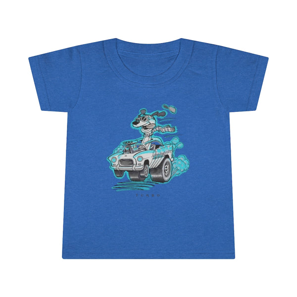 Draggin' Dog Cyan Toddler T-shirt