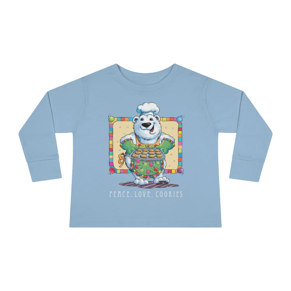 Bear Cookies Christmas Toddler Long Sleeve Tee