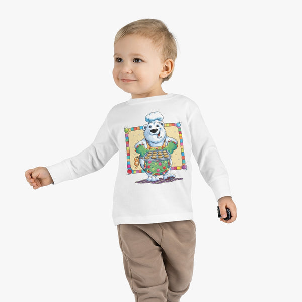 Bear Cookies Christmas Toddler Long Sleeve Tee