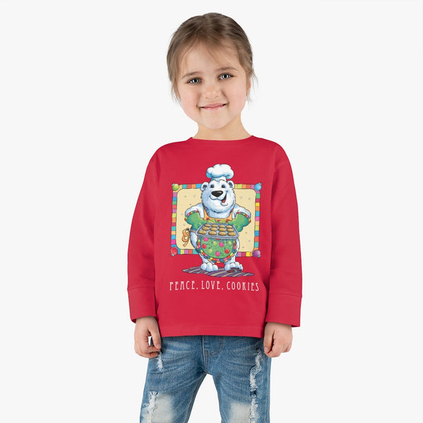 Bear Cookies Christmas Toddler Long Sleeve Tee