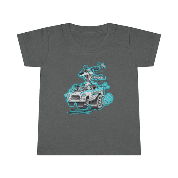 Draggin' Dog Cyan Toddler T-shirt