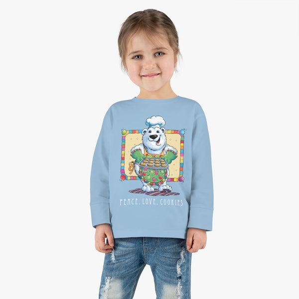 Bear Cookies Christmas Toddler Long Sleeve Tee