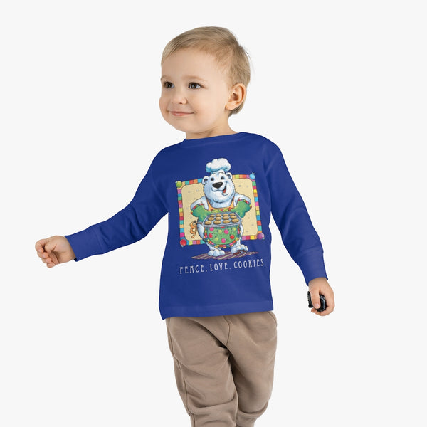 Bear Cookies Christmas Toddler Long Sleeve Tee