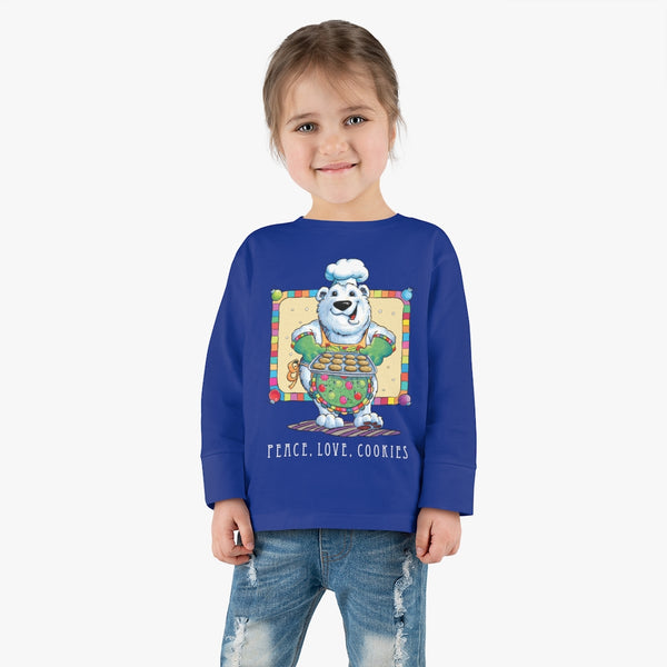 Bear Cookies Christmas Toddler Long Sleeve Tee
