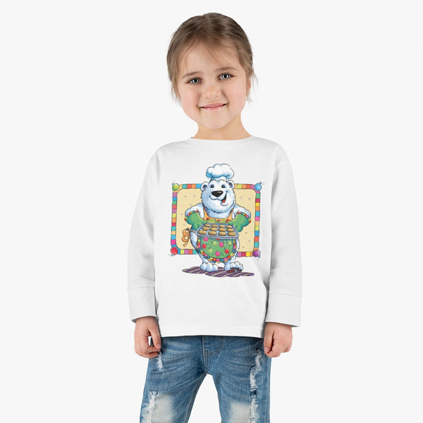 Bear Cookies Christmas Toddler Long Sleeve Tee