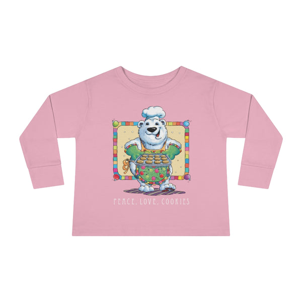 Bear Cookies Christmas Toddler Long Sleeve Tee