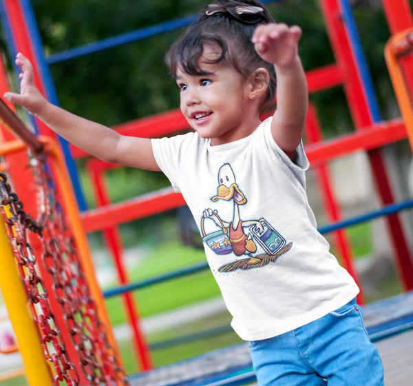 Beach Duck Single Toddler Short Sleeve Tee