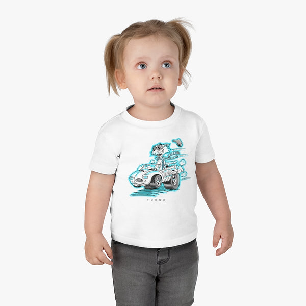 Speedy Cat Cyan Infant Cotton Jersey Tee