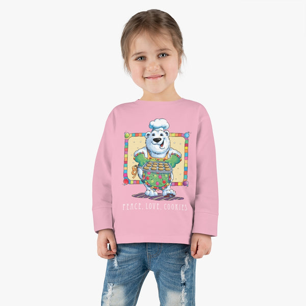 Bear Cookies Christmas Toddler Long Sleeve Tee