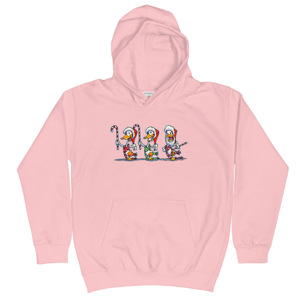 Ducks Candy Cane Christmas Kids Hoodie