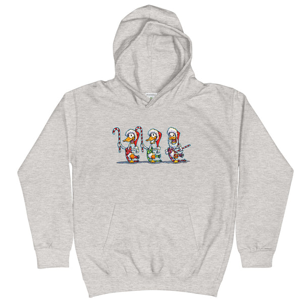 Ducks Candy Cane Christmas Kids Hoodie