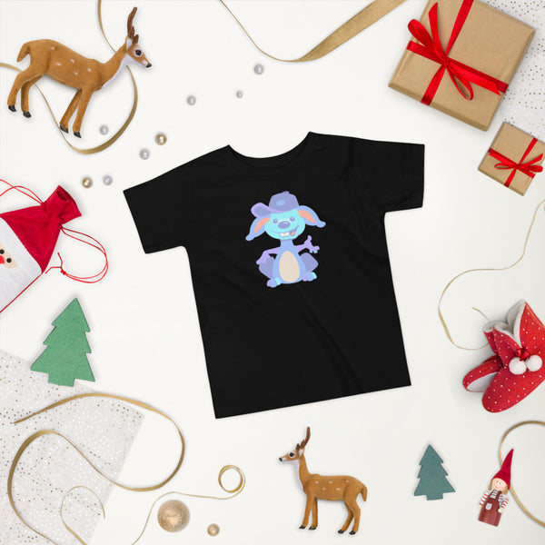 Bunny Hat Blue Toddler Short Sleeve Tee