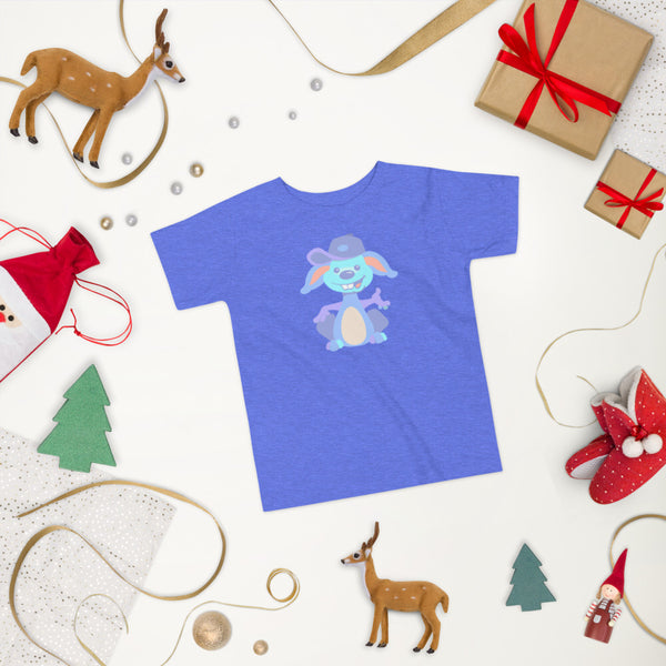 Bunny Hat Blue Toddler Short Sleeve Tee