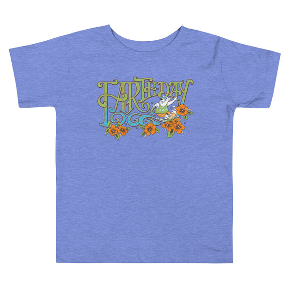 Earthday Bear Surf Toddler Short Sleeve Tee