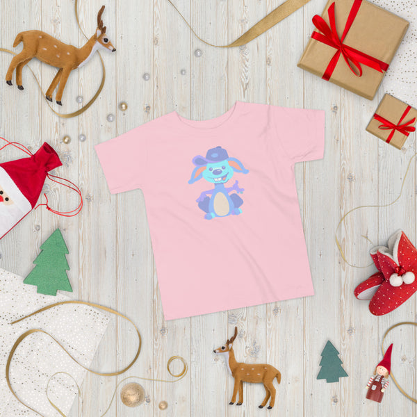 Bunny Hat Blue Toddler Short Sleeve Tee