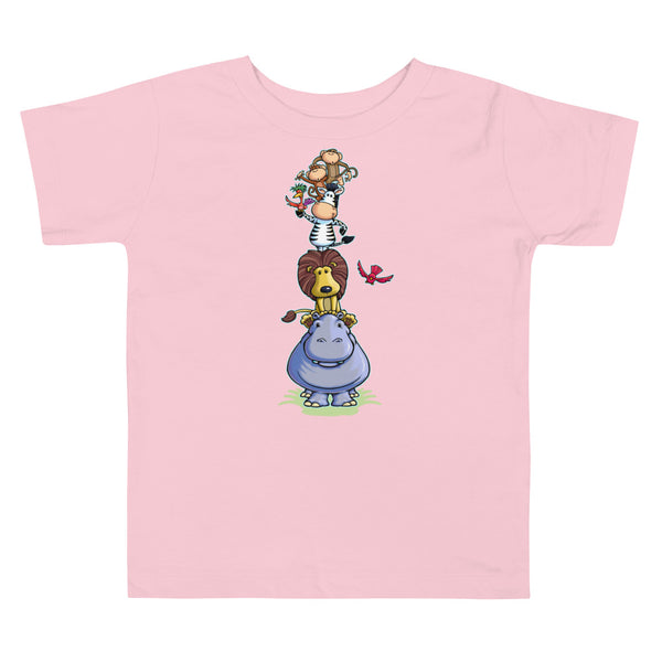 Animal Tower Toddler Short Sleeve Tee