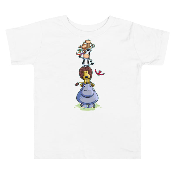 Animal Tower Toddler Short Sleeve Tee
