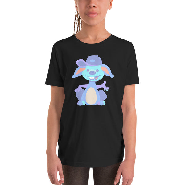 Bunny Hat Blue Youth Short Sleeve T-Shirt