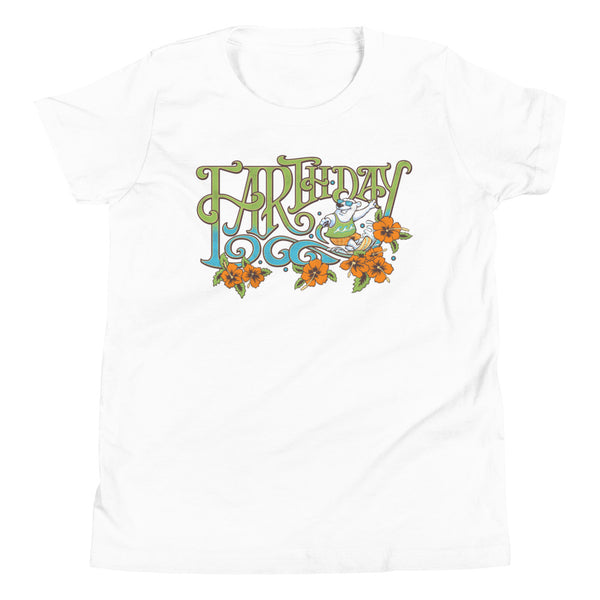 Earthday Bear Surf Youth Short Sleeve T-Shirt