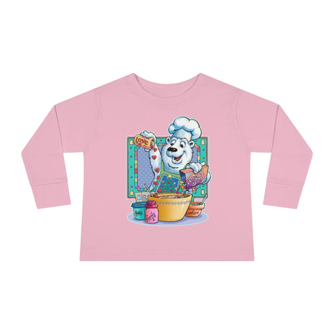 Polar Bear Mixing Bowl Toddler Long Sleeve Tee