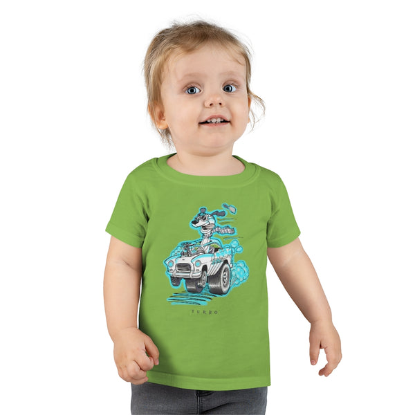 Draggin' Dog Cyan Toddler T-shirt