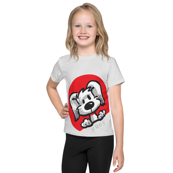 PunyPup Kids all over crew neck t-shirt