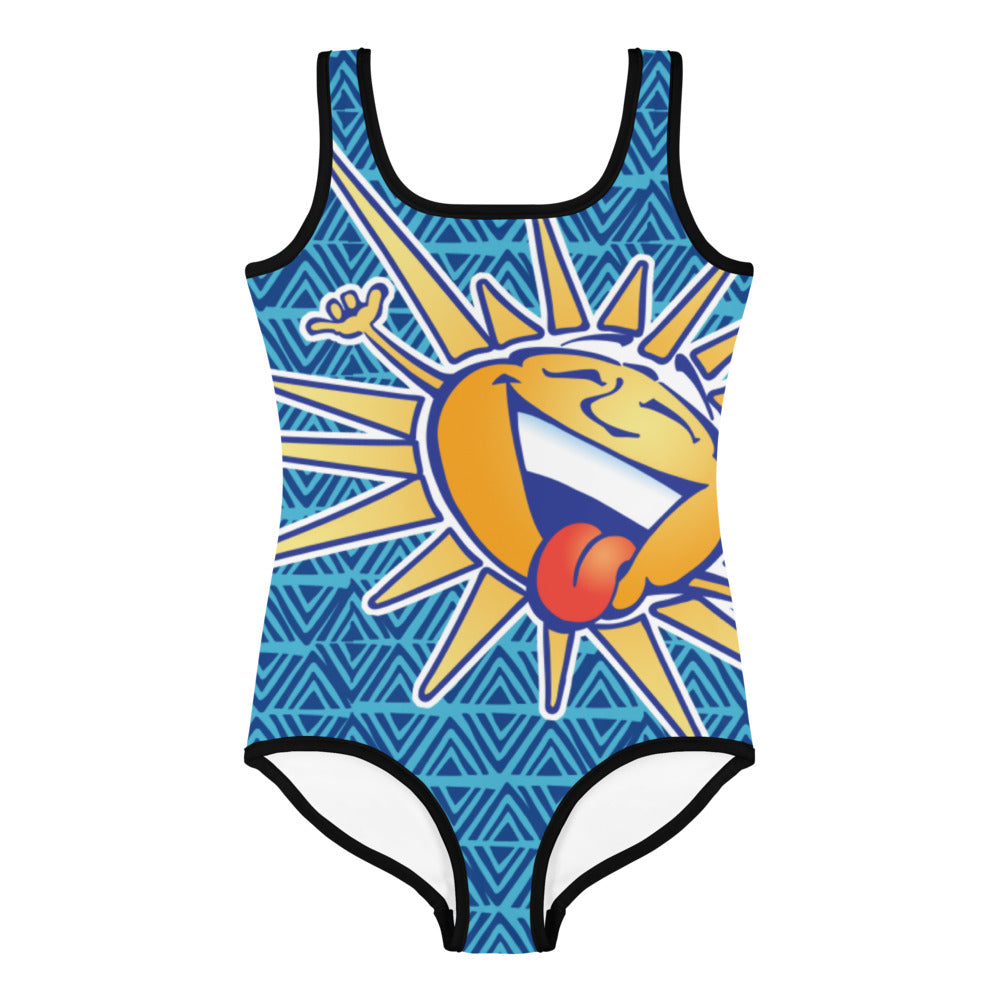 Happy Sun All-Over Print Kids Swimsuit