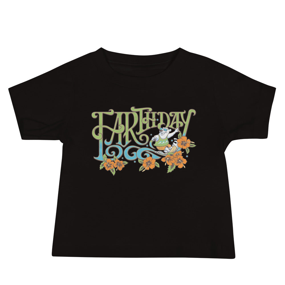 Earthday Bear Surf Baby Jersey Short Sleeve Tee