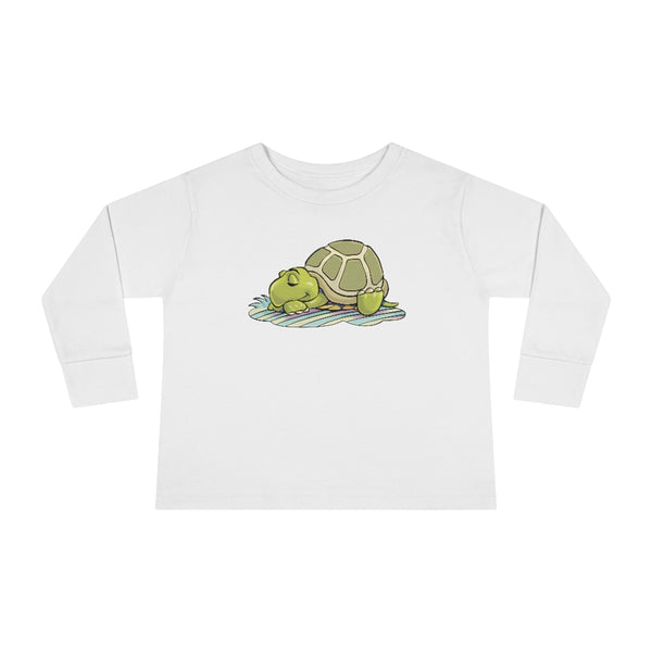 Sleepy Turtle Toddler Long Sleeve Tee