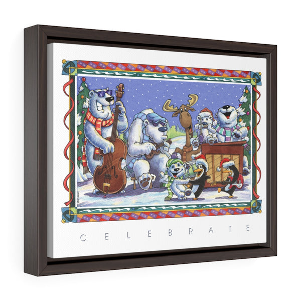 Bear Moose Band Horizontal Framed Premium Gallery Wrap Canvas