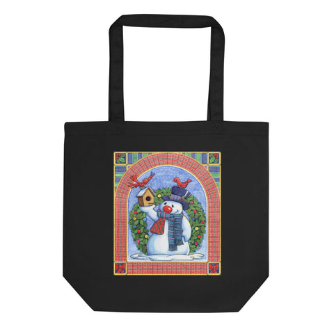 Snowman Birdyouse Eco Tote Bag