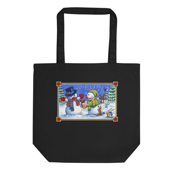 Snowman Present Christmas Eco Tote Bag