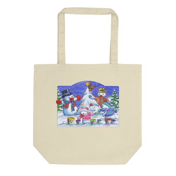 Snowman Tree Christmas Eco Tote Bag