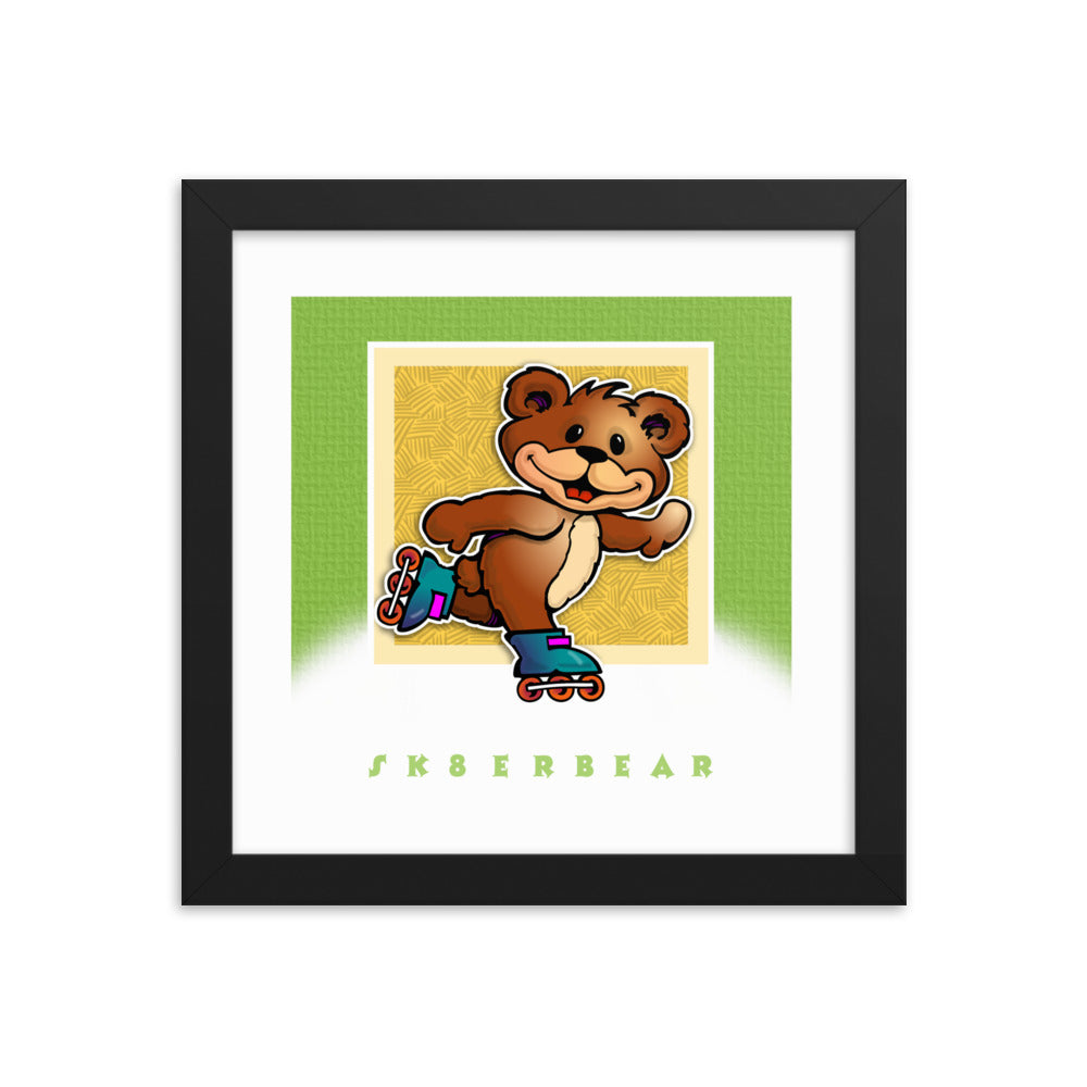 Skating Teddy SK8ERBEAR Framed poster