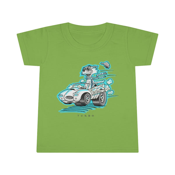 Speedy Cat Cyan Toddler T-shirt