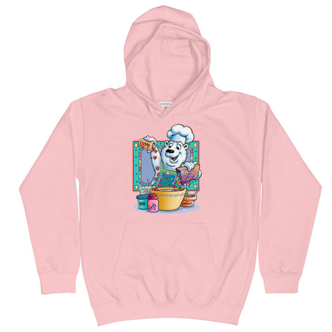 Polar Bear Mixing Bowl Kids Hoodie