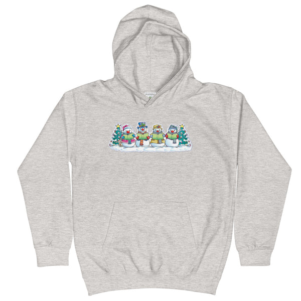 Snowman Carolers Christmas Kids Hoodie