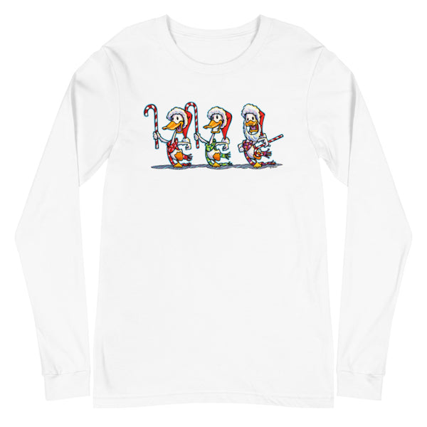 Ducks Candy Cane Christmas Unisex Long Sleeve Tee