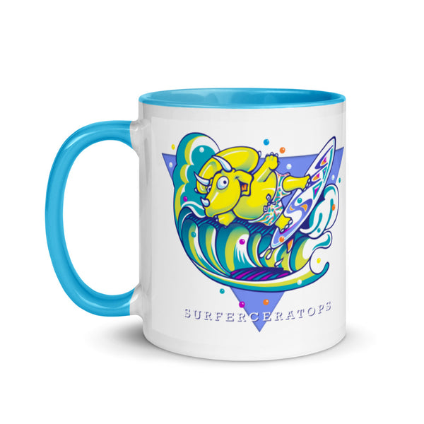 Surferceratops Mug with Color Inside