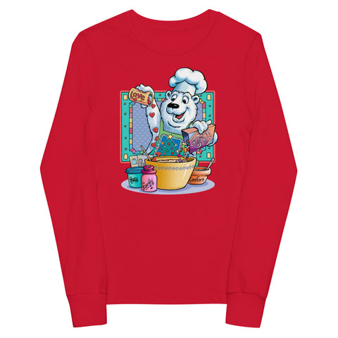 Polar Bear Mixing Bowl Youth long sleeve tee