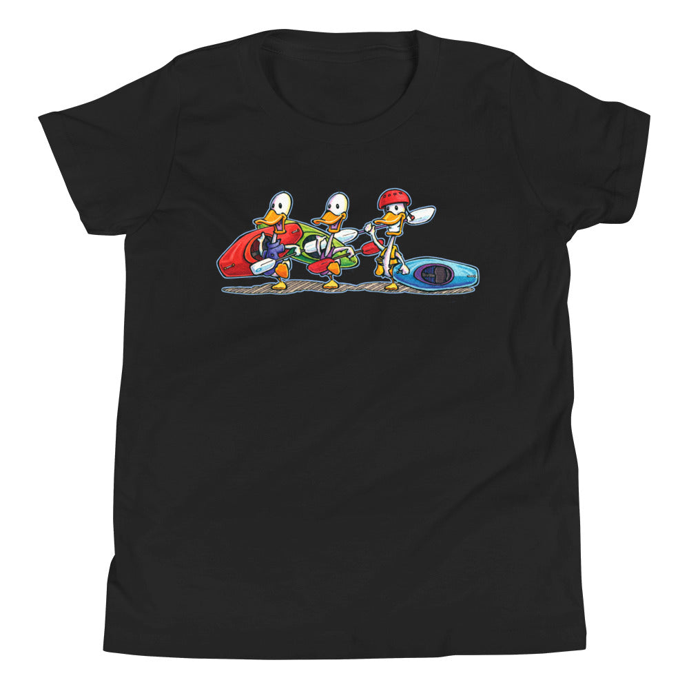Kayak Ducks Youth Short Sleeve T-Shirt