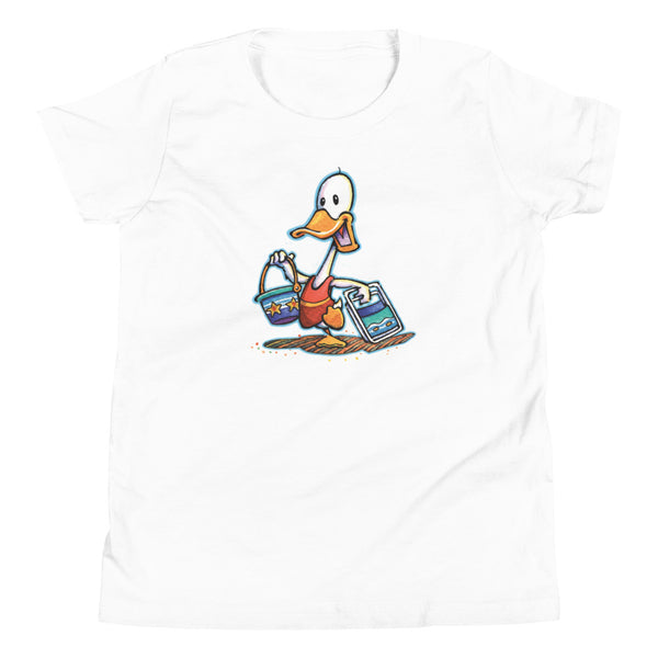 Beach Duck Single Youth Short Sleeve T-Shirt