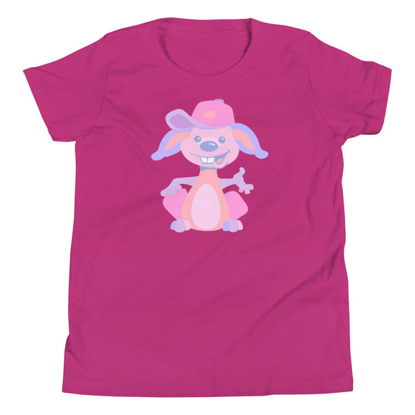 Bunny Hat Pink Youth Short Sleeve T-Shirt