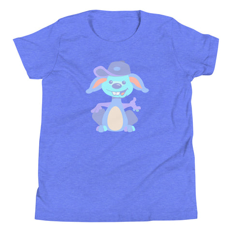 Bunny Hat Blue Youth Short Sleeve T-Shirt